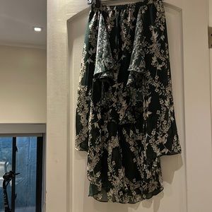 BCBG High low ruffle skirt with slit